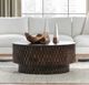 Classic Home Norwood Bark Brown 40" Round Coffee Table-1