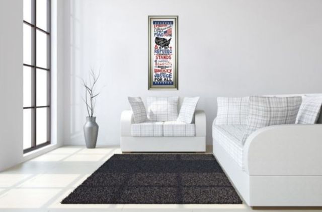 Classy Art Pledge of Allegiance By Susan Ball Framed Print Wall Art-2