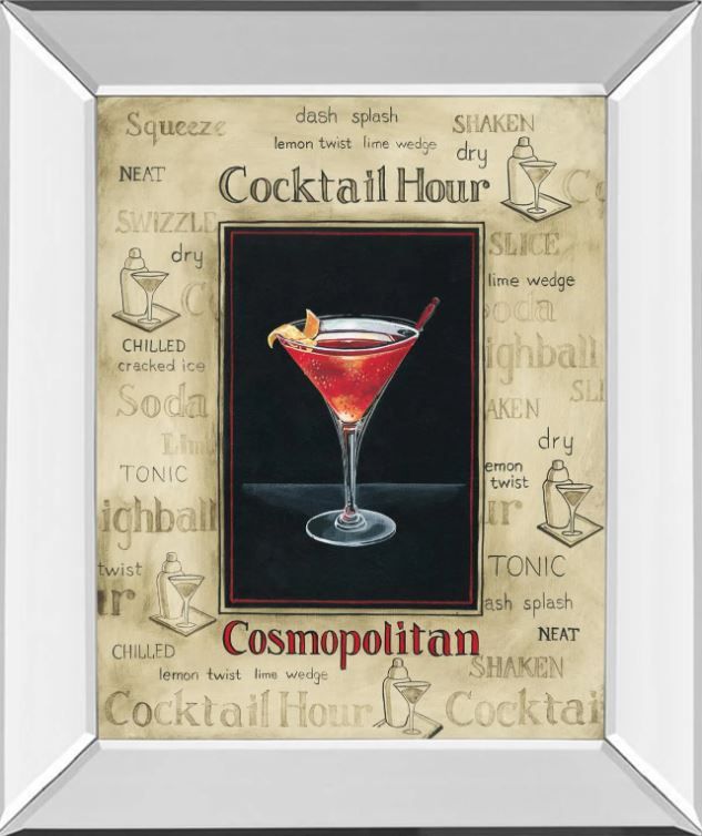 Classy Art Cosmopolitan by Gregory Gorham Mirror Framed Wall Art-0