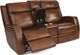 Flexsteel® Mustang Brown Power Reclining Loveseat with Console and Power Headrests-2