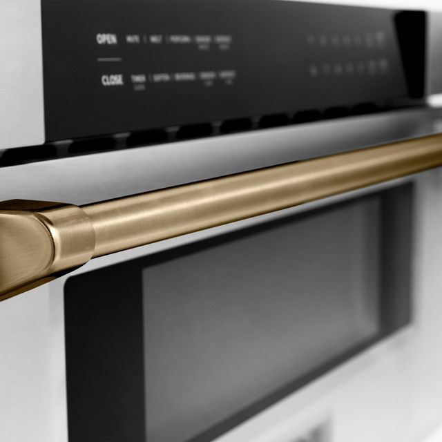 ZLINE Autograph Edition 1.2 Cu. Ft. Stainless Steel with Champagne Bronze Accents Microwave Drawer-4