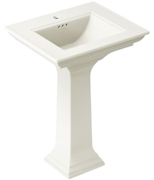 Kohler Memoirs® Stately Biscuit 25" Rectangular Pedestal Bathroom Sink-0