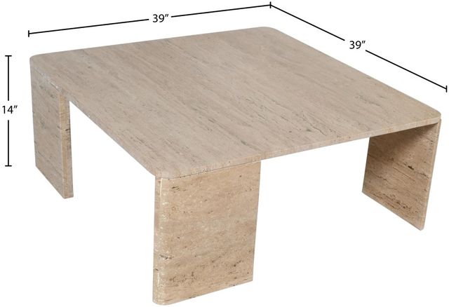 Meridian Furniture Livorno Travertine Coffee Table-3