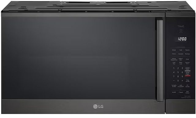 LG 30" 1.8 Cu. Ft. PrintProof™ Black Stainless Steel Smart Over The Range Microwave with EasyClean®-0