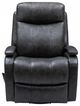 BarcaLounger® Duffy Ryegate Gray Leather Manual Swivel Glider Recliner-3