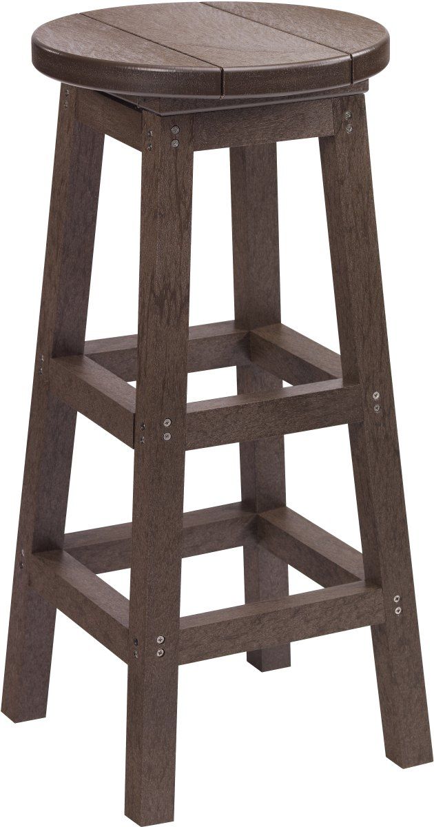 C.R. Plastic Generation Line Chocolate 31" Swivel Bar Stool-0