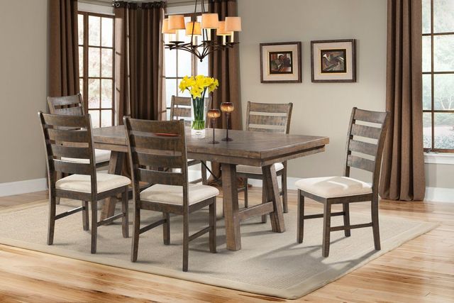 Elements International Jax Cherry/Cream Ladder Back Dining Side Chair-1