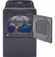 GE® 7.2 Cu. Ft. White Electric Dryer with Silver Matte Backsplash -2