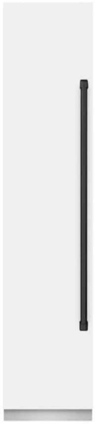 ZLINE Autograph Edition 18 in. 8.6 Cu. Ft. Left Hinge Column Freezer in White Matte with Graphite Gray Interior and Matte Black Accents-0