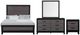Global Furniture USA Lisbon 4-Piece Black/Gray Queen Panel Bedroom Set-0