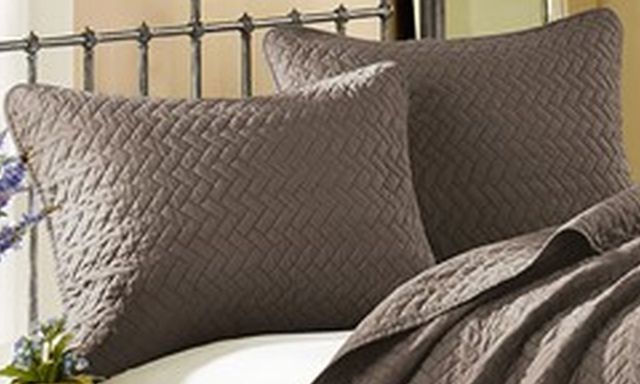 Olliix by Hampton Hill Taupe King Velvet Touch Coverlet Set-1