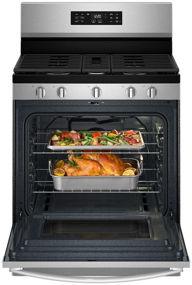 Whirlpool® 30" Stainless Steel Freestanding Gas Range with Air Cooking Technology and Steam Clean-3
