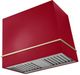 AGA Loge 36" Piccadilly Red Wall Mounted Range Hood with Brushed Brass Trim-0