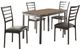 Mazin Furniture Flannery 5 Piece Black/Brown Dining Set-0