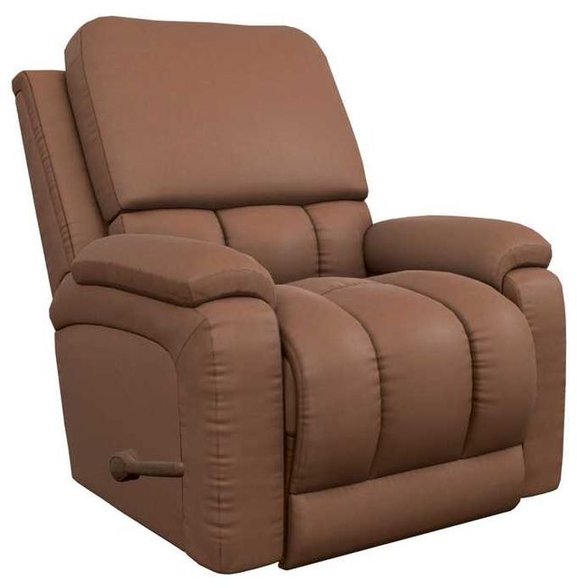 La-Z-Boy® Greyson Caramel Leather Manual Wall Recliner-0