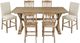 Jofran Inc. Carlyle Crossing 7-Piece Brown Trestle Counter Table Set-0