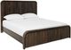 International Furniture Direct Dark Mezquite Multi-Step Black Queen Bed Footboard with Rails-2