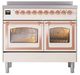 Ilve® Nostalgie II Noblesse 40'' Antique White Pro Style Induction Range with Copper Trim-1