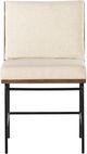 Four Hands Crete Amber Oak/Savile Flax Dining Side Chair-2