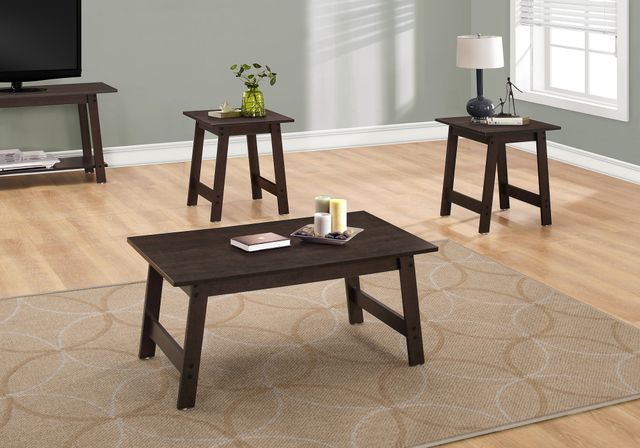 Monarch Specialties Inc. 3 Piece Espresso Table Set-1