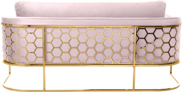 Meridian Furniture Casa Pink/Gold Velvet Sofa-1