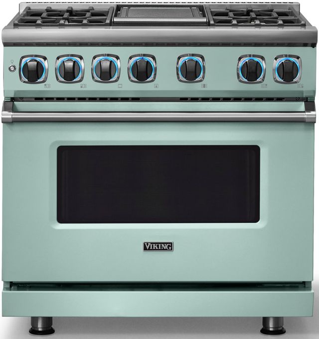 Viking® 7 Series 36" Splash Pro Style Dual Fuel Range with Griddle-3