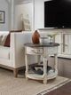 aspenhome® Hinsdale Greywood Round End Table with Cottonwood Base-3