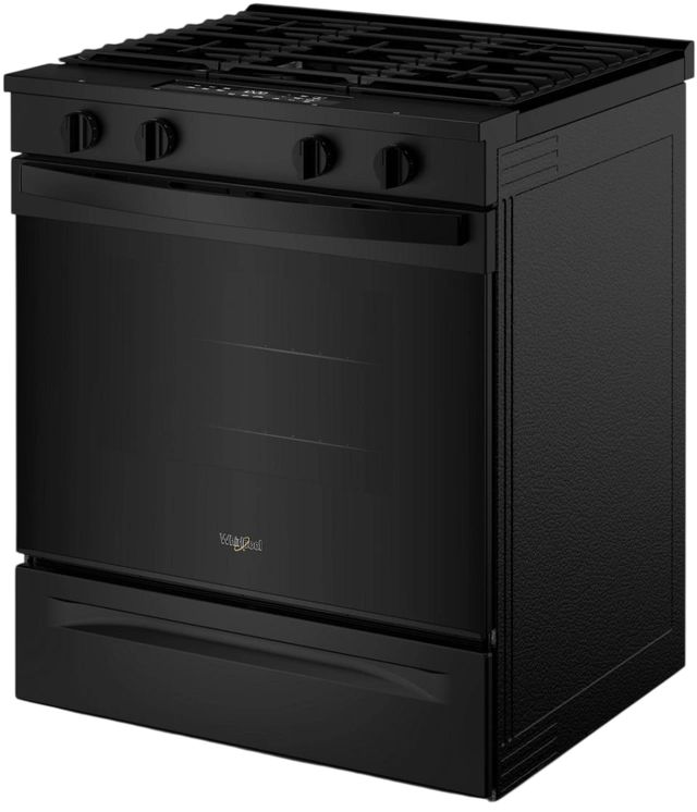 Whirlpool® 30'' Black Smart Slide-In Gas Range with No Preheat Mode and Slow Cook-2