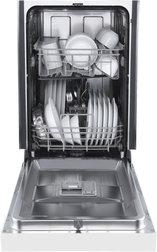 FORNO® Polo 18" White Front Control Built In Dishwasher-2