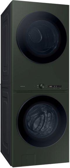 Samsung Bespoke 5.3 Cu. Ft. Washer, 7.6 Cu. Ft. Dryer Satin Green Stack Laundry