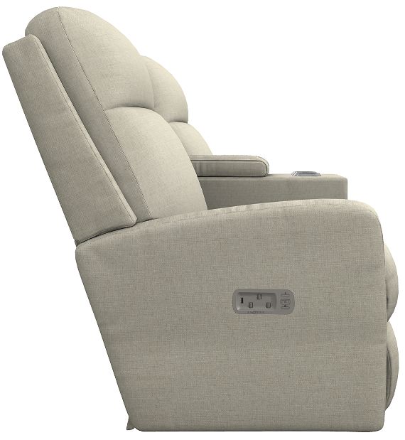 La-Z-Boy® Finley Bone Power Wall Reclining Loveseat with Console and Headrest-3