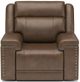 Flexsteel® Yuma Dark Walnut Power Recliner with Power Headrest-1