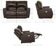 La-Z-Boy® Cassian Teak Power Reclining Loveseat with Headrest and Lumbar-2