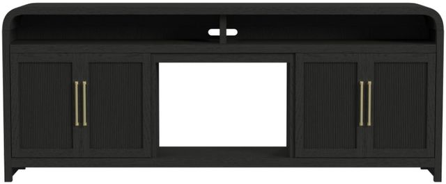 Elements International Ridgemont Black with Grain 82" TV Console without Fireplace Insert-2