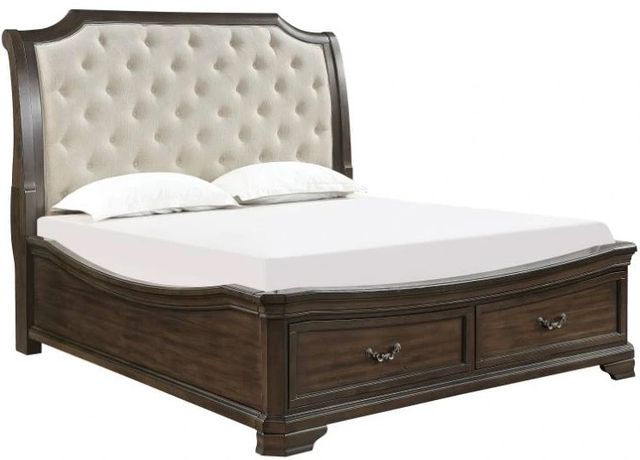 New Classic® Home Furnishings Lyndhurst 4-Piece Walnut King Panel Bedroom Set-2