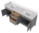 Furniture of America® Oliva Gray/White Vanity Set-5