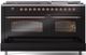 Ilve® Nostalgie II Series 60" Glossy Black Pro Style Dual Fuel Range-4