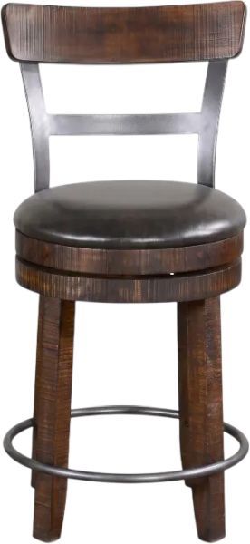 Sunny Designs™ Homestead Tobacco Leaf 30" Swivel Barstool-2