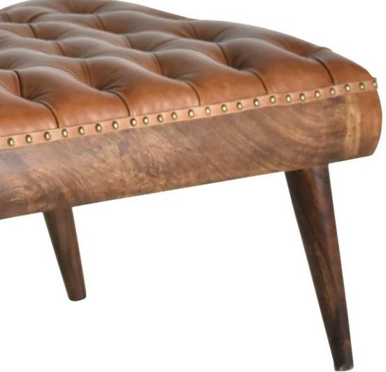Jaipur Furniture Chaney Brown Rectangular Coffee Ottoman-1