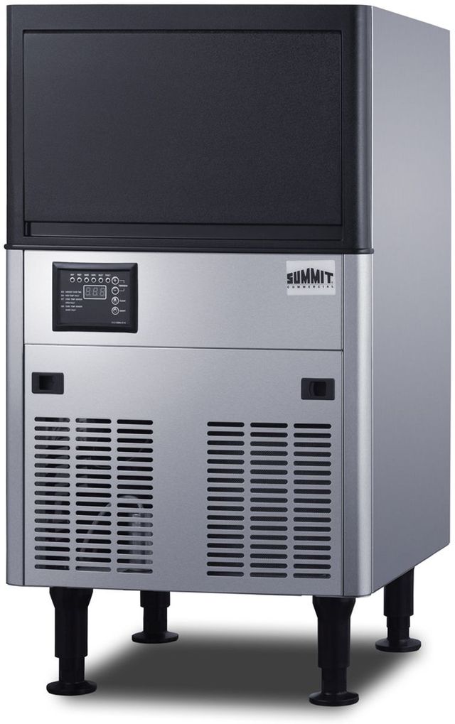 Summit® 20" 120 lb. Stainless Steel Freestanding Ice Maker-1