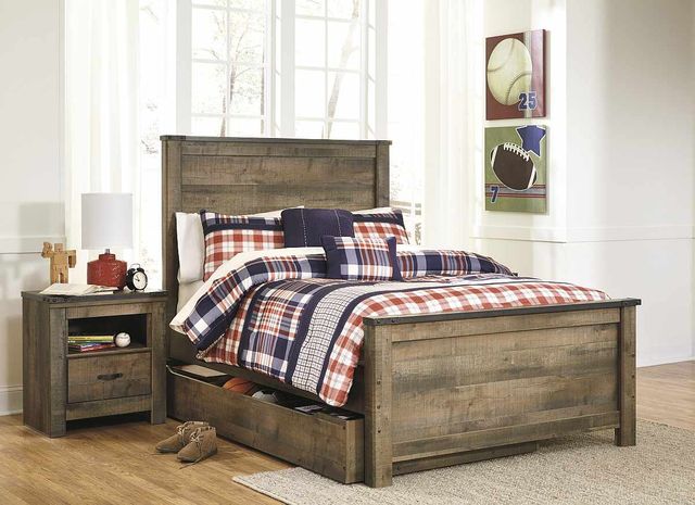 Signature Design by Ashley® Trinell Brown Full Panel Storage Bed-2