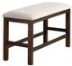 Furniture of America® Fredonia Beige/Rustic Oak Counter Height Bench-0