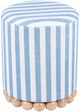 TOV Furniture Dex Blue Striped Ottoman-4