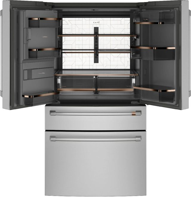 Café™ 36" 27.8 Cu. Ft. ENERGY STAR® Stainless Steel 4-Door French Door Refrigerator-1