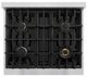 ZLINE Classic Autograph Edition 30" Stainless Steel Pro Style Gas Range with White Matte Door and Champagne Bronze Accents-4