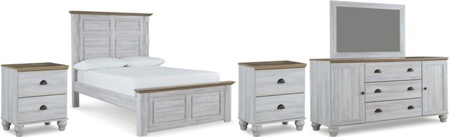 Signature Design by Ashley® Haven Bay 5-Piece Two-Tone Full Panel Bed Set-0