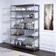 ACME Furniture Vonara Chrome/Rustic Gray Oak Bookshelf-1