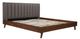 Mazin Furniture Sasha Grey/Walnut King Upholstered Platform Panel Bed-3