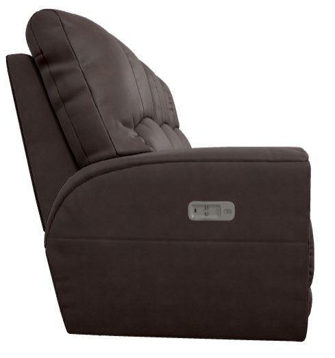 La-Z-Boy® Cassian Walnut Leather Power Reclining Sofa with Headrest-3