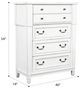 Emerald Home Stoney Creek Antique White Chest-2